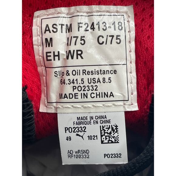 PUMA TOURING BLACK LOW Women's NEW Comp-Toe Work Shoe Black US Size 8.5 - Picture 10 of 11